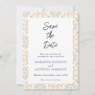 Italian Tile Save the Date Invitation