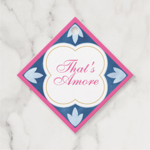 Italian Tile That's Amore Wedding Favour Tag