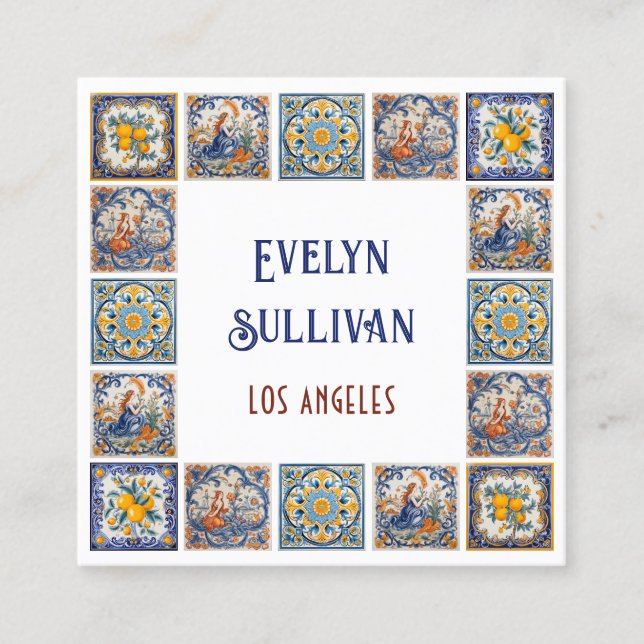 Italian tiles frame business card (Front)
