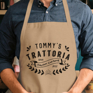 Italian Trattoria Personalised Restaurant Logo Adu Standard Apron