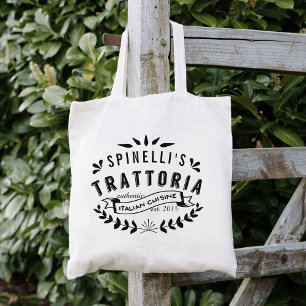Italian Trattoria Vintage Restaurant Personalised Tote Bag