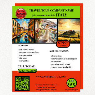 Italian Travel Photo Template Flyer