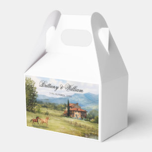 Italian Tuscan Countryside Wedding  Favour Box