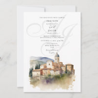 Italian Tuscany Monogram Destination Wedding