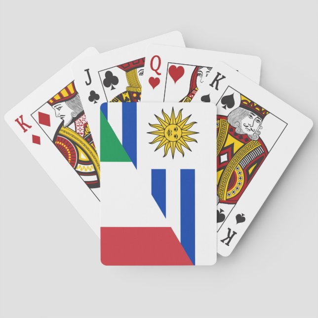 Italian Uruguayan flag Playing Cards (Back)