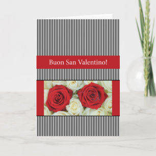 Italian Valentine's Day Roses Holiday Card