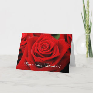 Italian Valentine's Day Roses Holiday Card