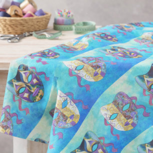 Italian Venetian Carnival Mask Pattern Fabric