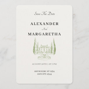 Italian Villa Destination Wedding Save the Date