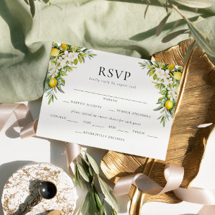 Italian Villa Lemons & Olives Wedding Invitation