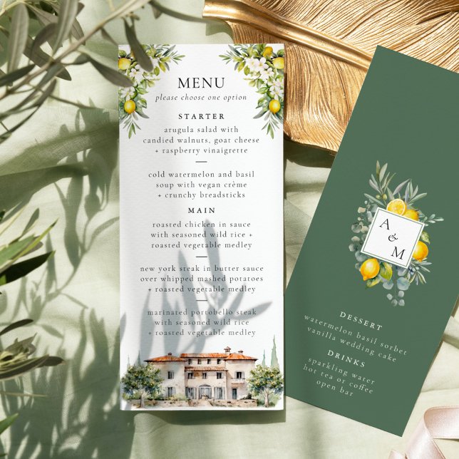 Italian Villa Wedding Menu (Creator Uploaded)