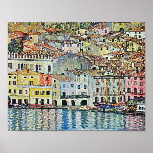 Italian Village Malcena at the Gardasee by Klimt Poster (Front)