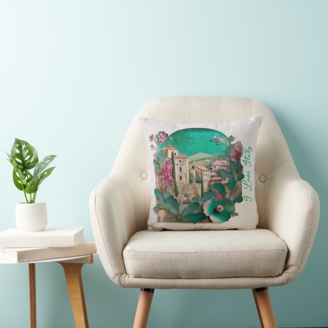 Italian Village paper Sculpture Cushion (Chair)