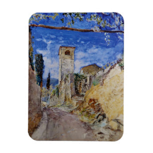 Italian Vineyard Walkway in Lucca Magnet