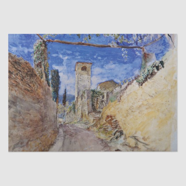 Italian Vineyard Walkway in Lucca Tissue Paper (Front)