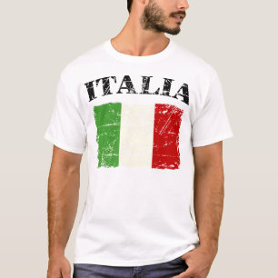 Italian Vintage Flag italy Retro Banner Ensign T-Shirt