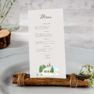 Italian Watercolor House Wedding   Menu