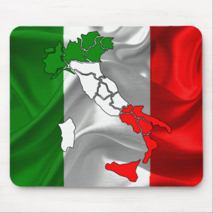 Italian waving flag mouse pad