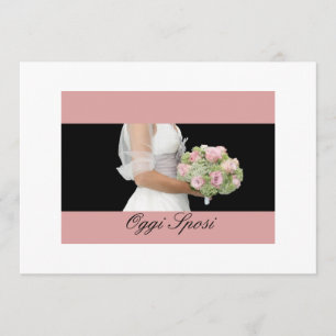 italian wedding invitation bridal bouquet