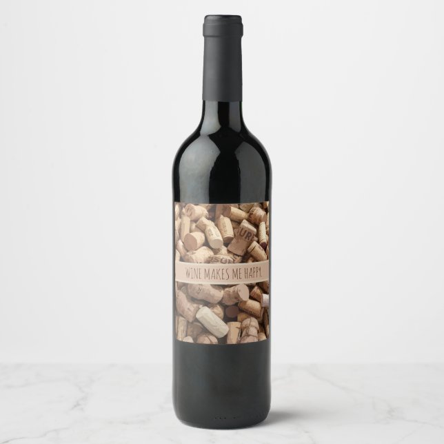 Italian Wine Corks Digital Custom  Label (Front)