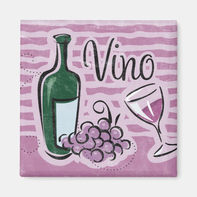 Italian Wine Kitchen Magnet (Front)