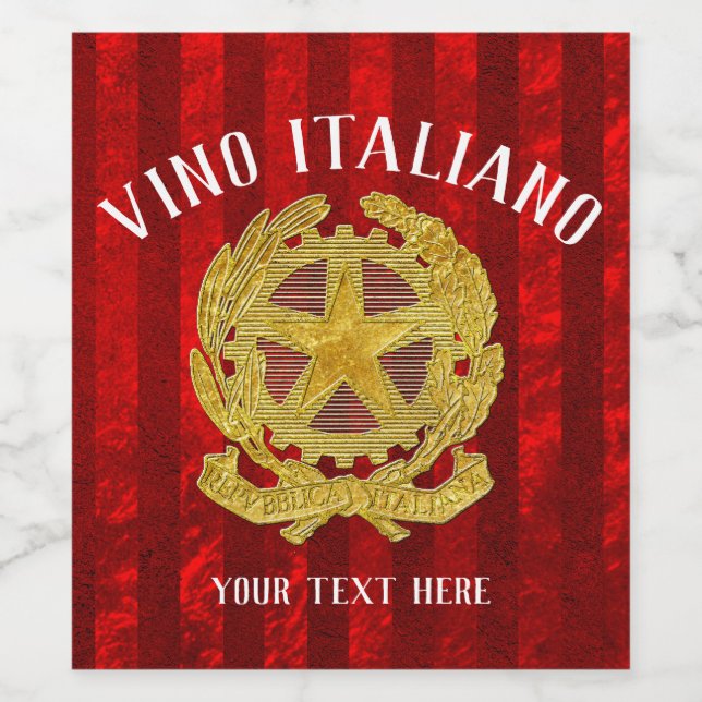 Italian Wine Label (Single Label)
