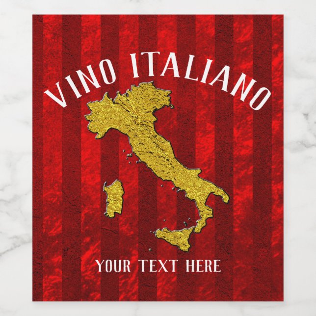Italian Wine Label Your Text (Single Label)