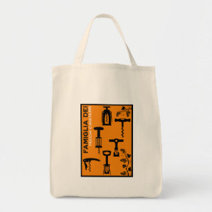 Italian Wine Vintage Cork Screw Cottagecore Tote Bag