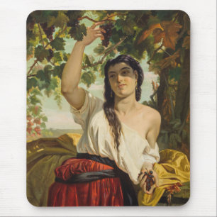 Italian Woman Picking Grapes (Summer Harvest) Mouse Pad