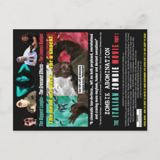 Italian Zombie Movie - Poster Postcard