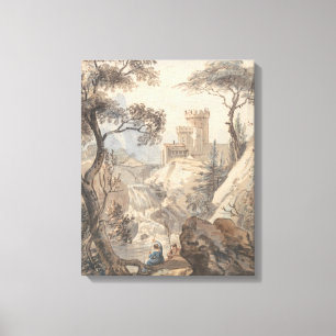 Italianate Landscape with Castle - Paul Sandby Canvas Print