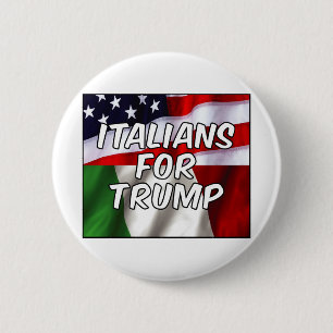 Italians For Trump 6 Cm Round Badge