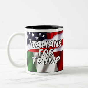 Italians For Trump Two-Tone Coffee Mug