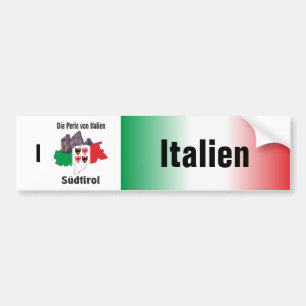 Italien - Italia Autoaufkleber Bumper Sticker
