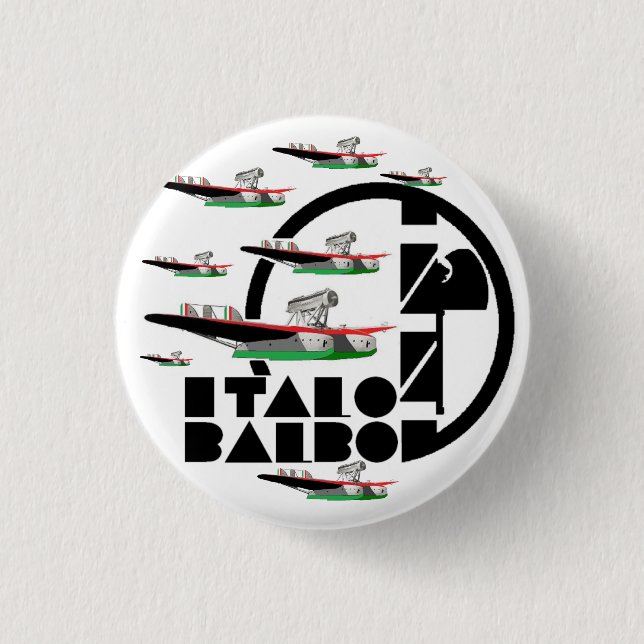 ITALO BALBO 3 CM ROUND BADGE (Front)