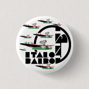 ITALO BALBO 3 CM ROUND BADGE