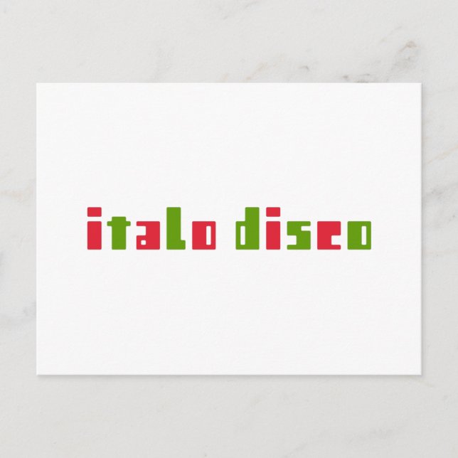 ITALO DISCO POSTCARD (Front)