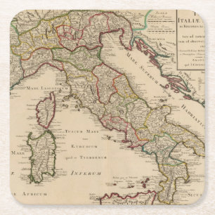 Italy 16 square paper coaster
