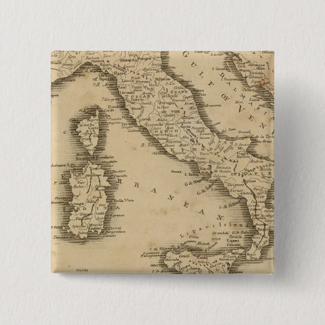Italy 18 15 cm square badge (Front)