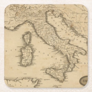 Italy 18 square paper coaster
