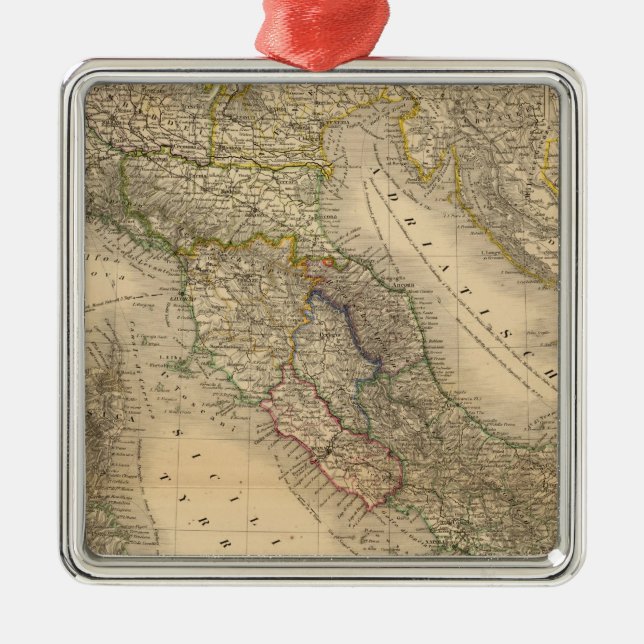Italy 2 metal tree decoration (Front)
