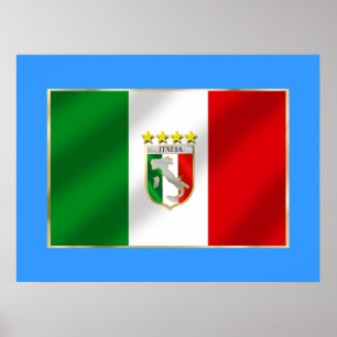 Italy 4 times world champions shirts and gifts poster