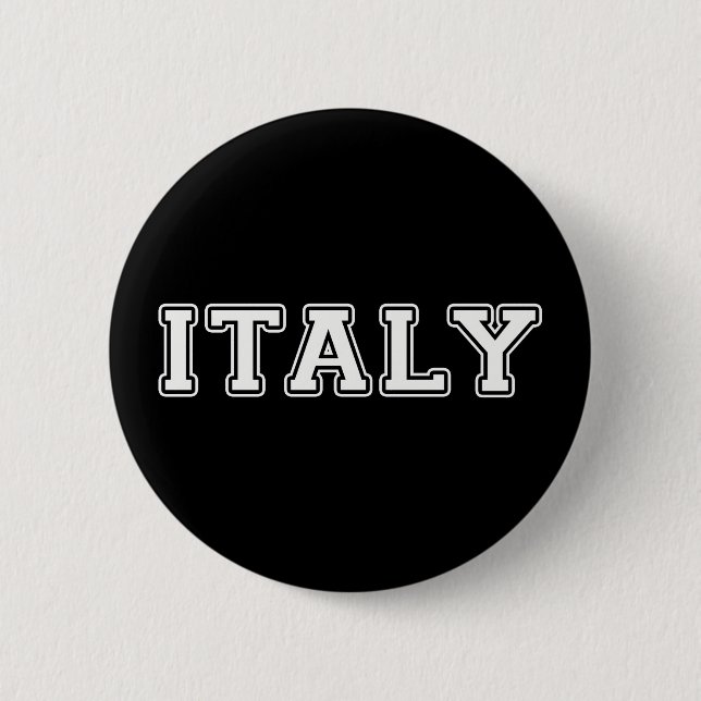 Italy 6 Cm Round Badge (Front)