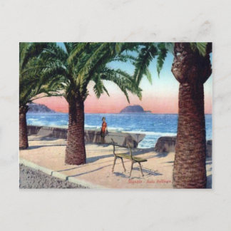 Italy, Alassio Esplanade Postcard