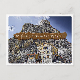 Italy - alpine hut Tommaso Pedrotti - Dolomiti - Postcard