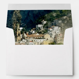 italy amalfi coast lined invitation envelopes