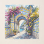 Italy Amalfi Wedding Anniversary Personalised Scarf<br><div class="desc">Discover new Mediterranean collection Bougainvillea marching set of tote bag and scarf. Celebrate everlasting love with our exquisite Mediterranean Amalfi Coast Wedding Anniversary Tote Bag, a perfect blend of romance and timeless design. Transport yourself to the sun-kissed shores of the Mediterranean as you commemorate the journey of love along the...</div>