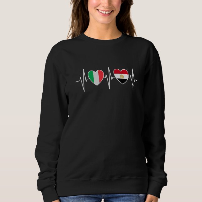 Italy And Egypt Egyptian Flag Flags Premium Sweatshirt (Front)