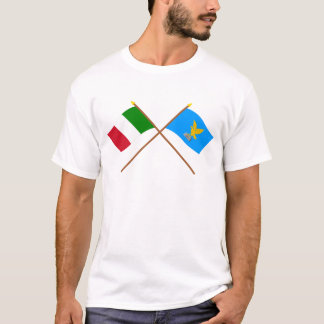 Italy and Friuli-Venezia Giulia crossed flags T-Shirt