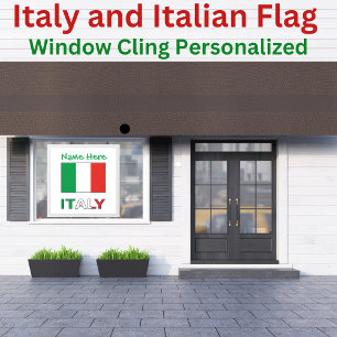 Italy and Italian Flag Green Personalisation 